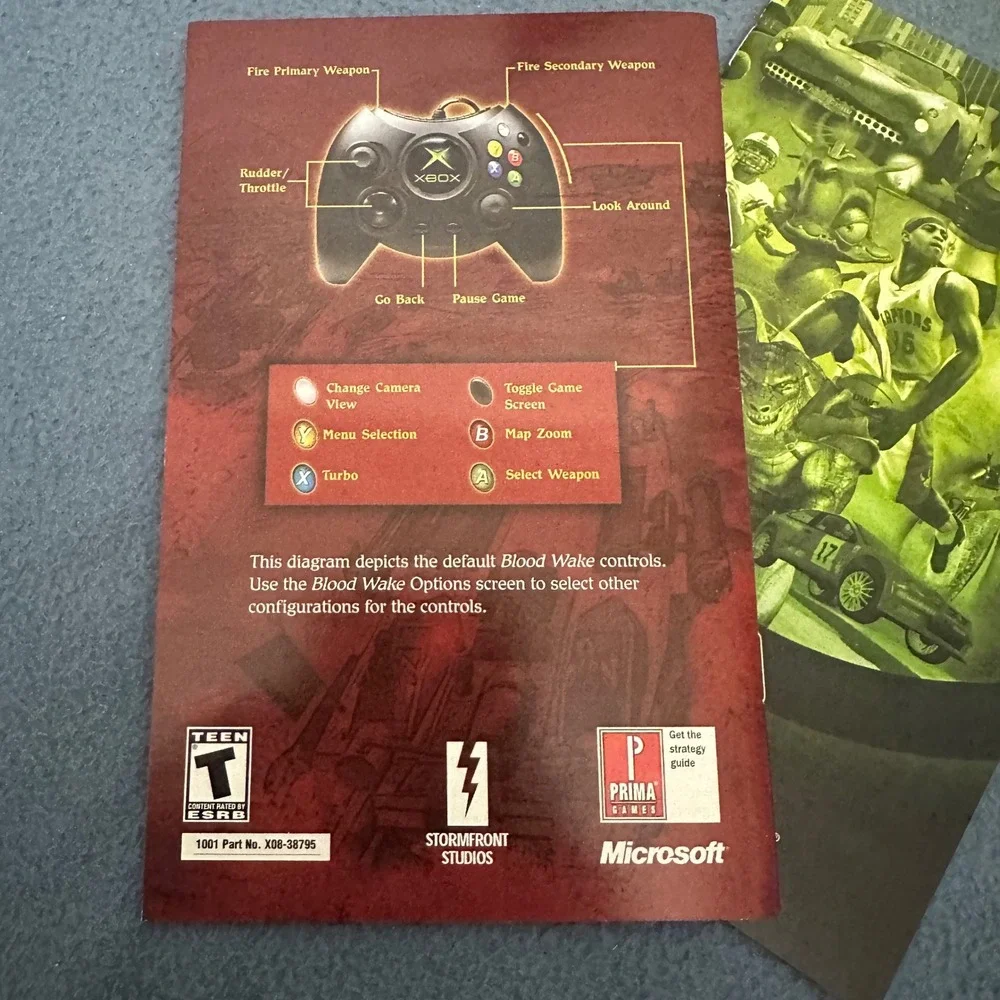 Blood Wake Microsoft Xbox Game Original CIB Complete with Manual Naval Combat